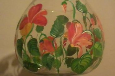 Cyklamen #akryl #brokat #szkło