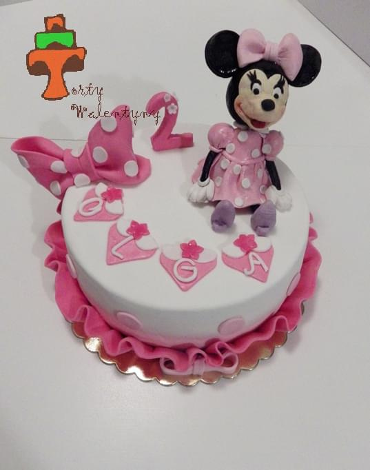 Urodzinowy tort z Myszką Minnie #MinnieMouse #MyszkaMinnie #tort #TortyArtystyczne #TortyKraków #TortyWalentynki