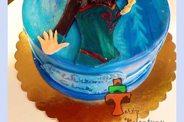 Elsa śpiewająca "Mam tę moc". Kraina Lodu #tort #cake #TortyKraków #frozen #KrainaLodu #elsa #MamTęMoc #LetItGo