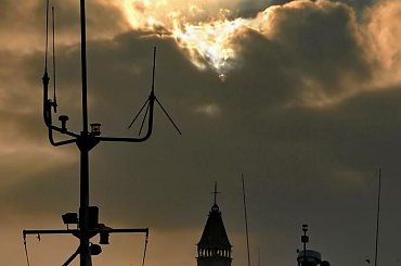 Nad władysławowskim portem #chmury #Władysławowo #port