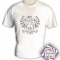t-shirt, kibica koszulka, orzeł, nadruk, LMS Design #KoszulkaZOrłem #KoszulkaKibica #BiałaKoszulka