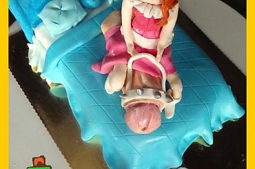 Tort na wieczór panieński #kowboj #łóżko #mapa #świat #tort #TortyKraków #TortyWalentynki #WieczórPanieński