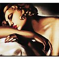 Tamara de Lempicka - Die Schläferin 90x60cm Leinwand Kunstdruck dzial reprodukcja czyli wydruk cena 39,99 euro wys 0e