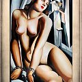 Tamara de Lempicka-Andromeda-Ölgemälde Handgemalt Leinwand Rahmen-Sygniert.112x82cm-cena 199,99 euro. wysylka 0 euro.malowany recznie