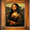 Leonardo da Vinci - Mona Lisa - Große Meister-76x66cm Ölgemälde Handgemalt Leinwand Rahmen-Sygniert.cena 119,99 euro. wysylka 0 euro. malowany recznie