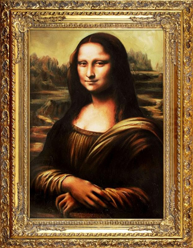 Leonardo da Vinci - Mona Lisa - Große Meister-90x70cm Ölgemälde Handgemalt Leinwand Rahmen-Sygniert.cena 189,99 euro. wysylka 0 euro. malowany recznie