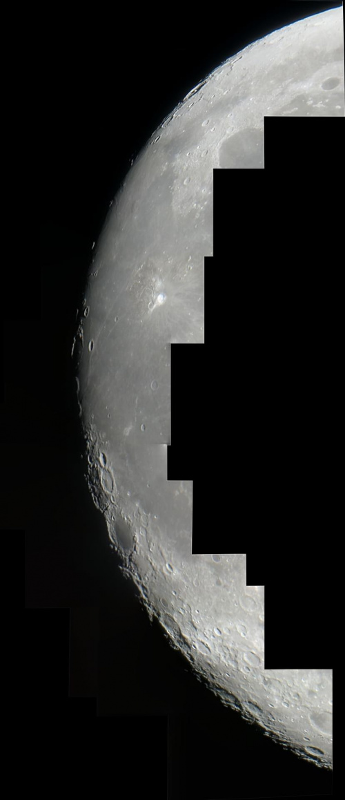mozaika 11 zdjęć Księżyca z 31.05.2015